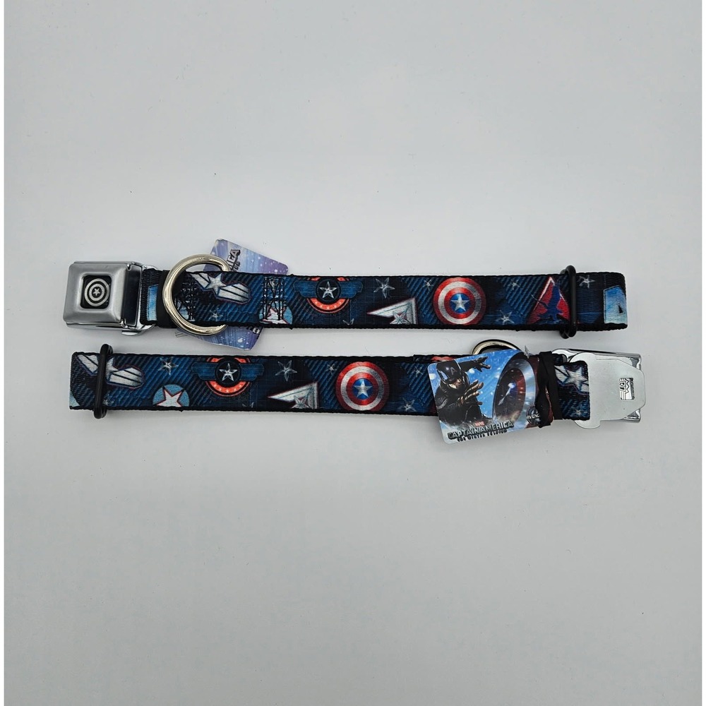 Buckle Down Marvel Captain America Car Seat Belt Buckle Dog Collar